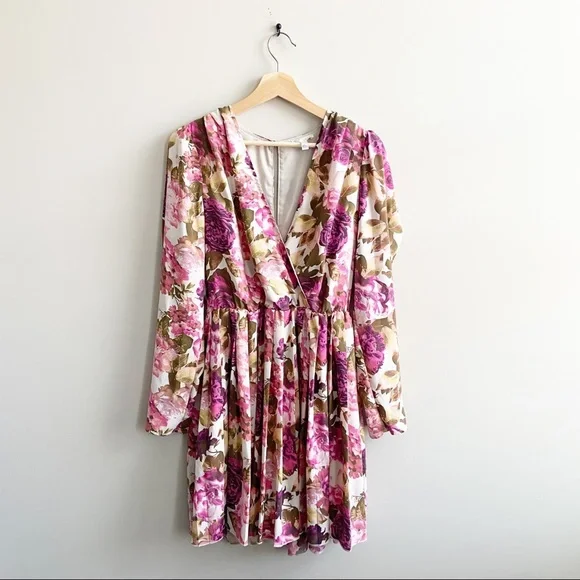 Nordstrom Dresses Nordstrom Leith Floral Long Sleeve Dress